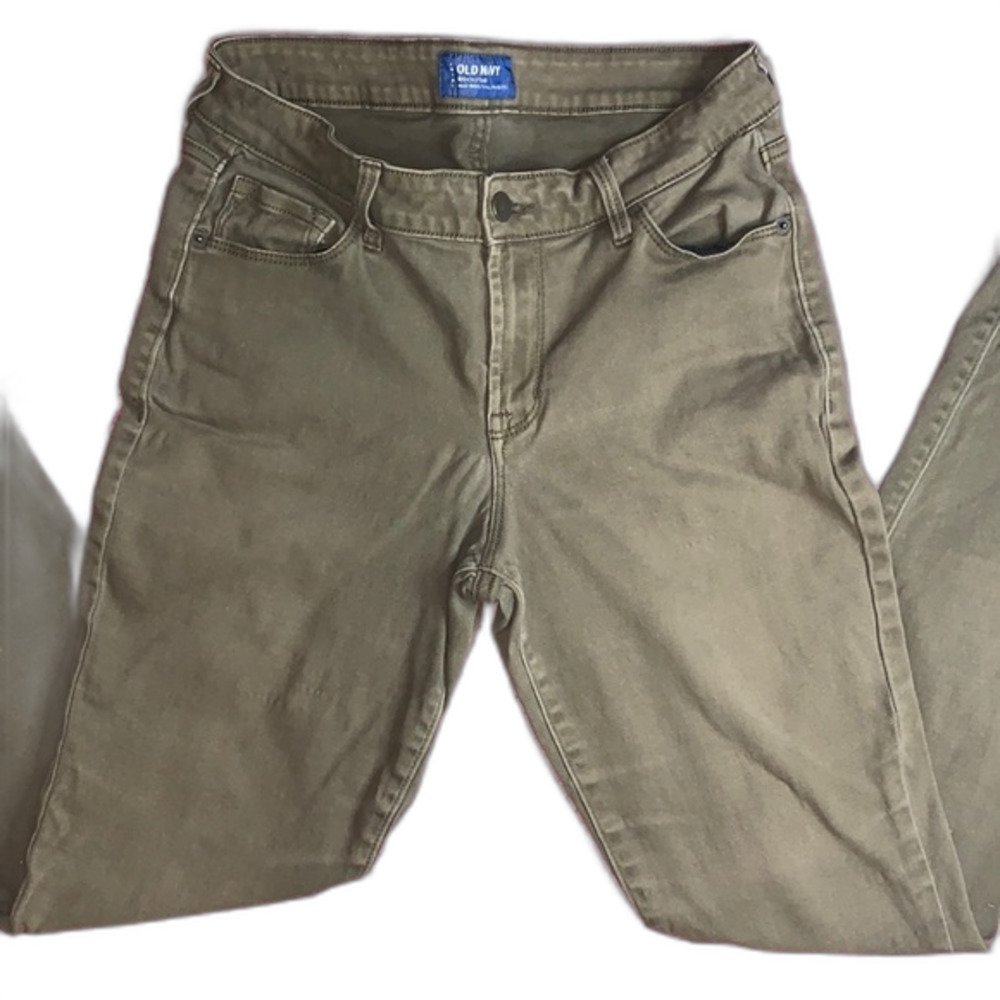 Old Navy Rockstar Mid-rise Olive Green Skinny Jeans Size 6